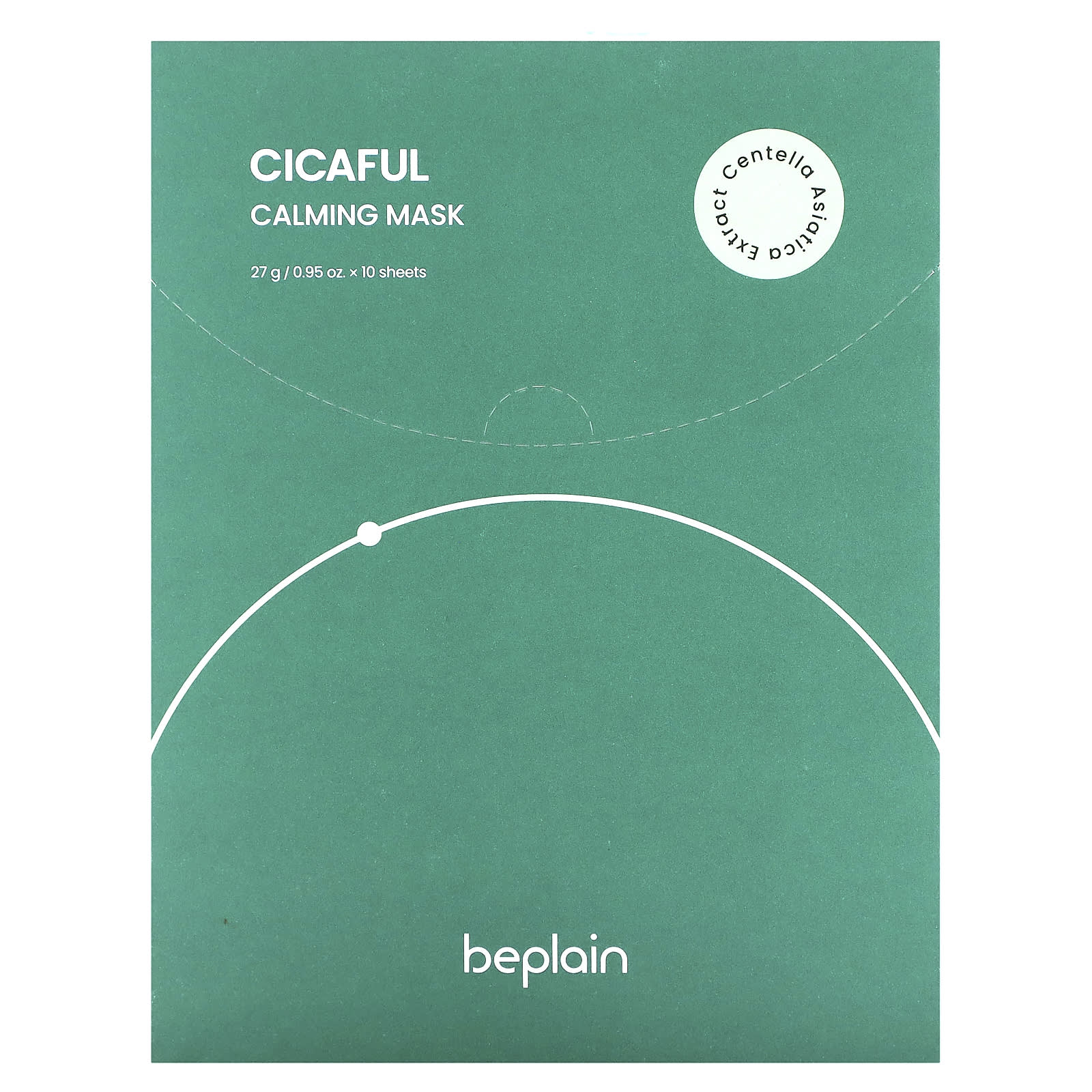 Beplain Cicaful Calming Beauty Mask for Sensitive Skin, 10 Sheets - Image 1
