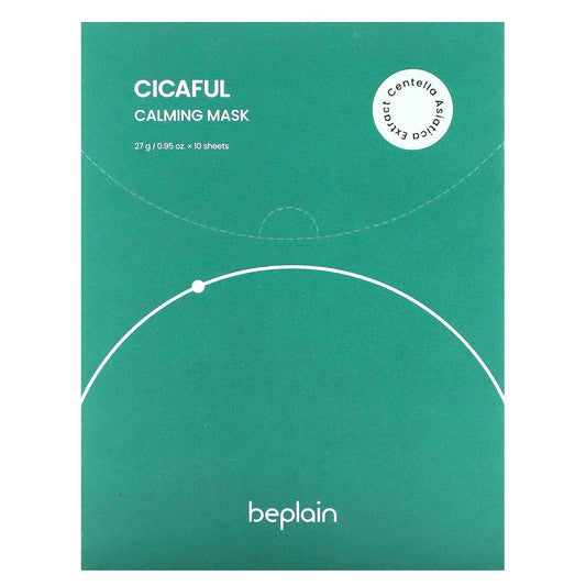 Beplain Cicaful Calming Beauty Mask for Sensitive Skin, 10 Sheets - Image 1