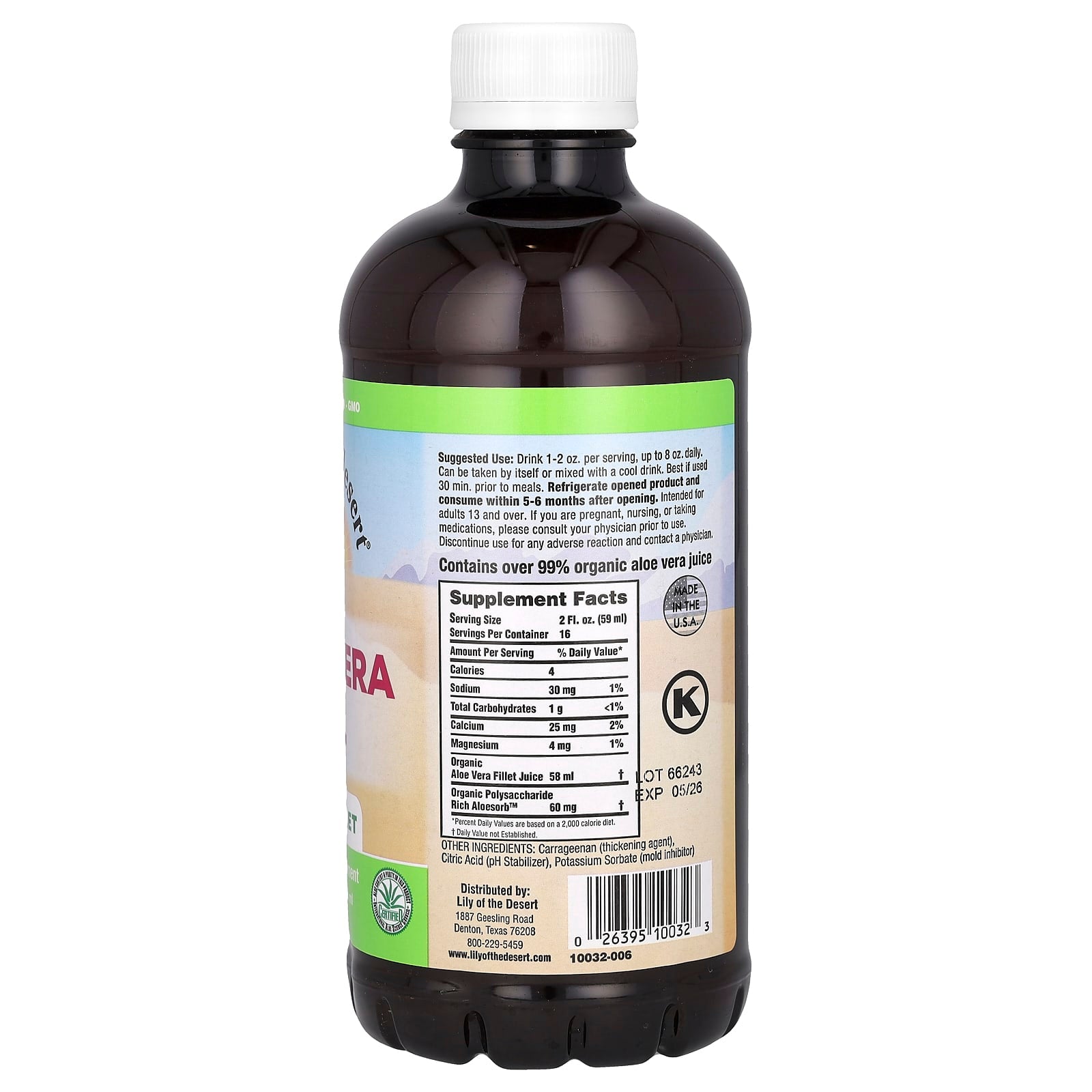 Lily of the Desert, Aloe Vera Gel, Inner Fillet, 32 fl oz (946 ml) - Image 2