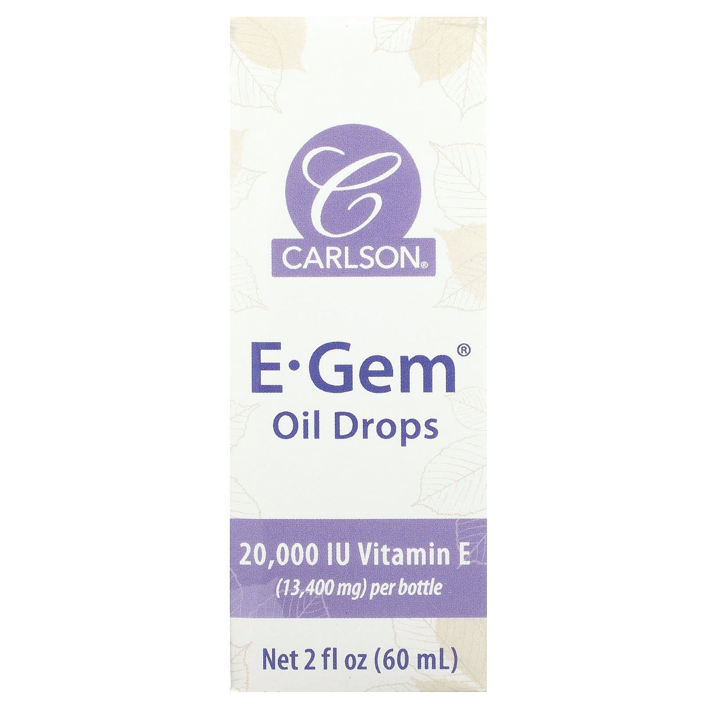 Carlson Vitamin E Oil Drops - Hydrate & Moisturize Skin - Image 1