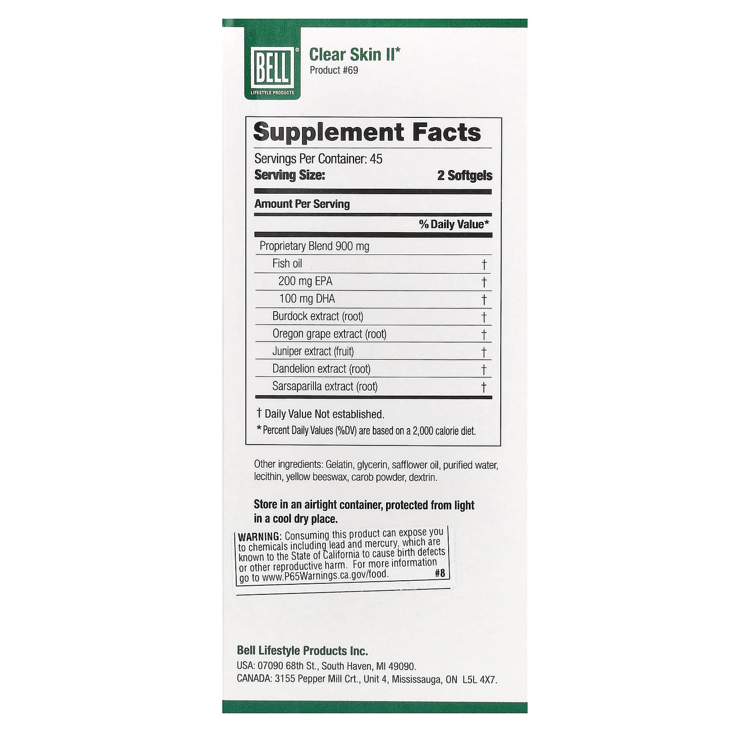 Bell Lifestyle, Clear Skin II, 90 Softgels
