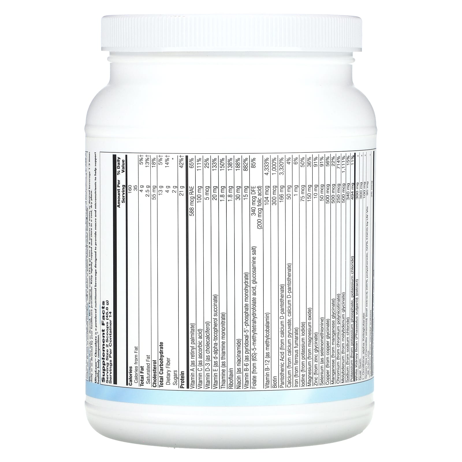 Nutra BioGenesis, UltraLean, Natural Chocolate, 1 lb 6.6 oz (641 g) - Image 2