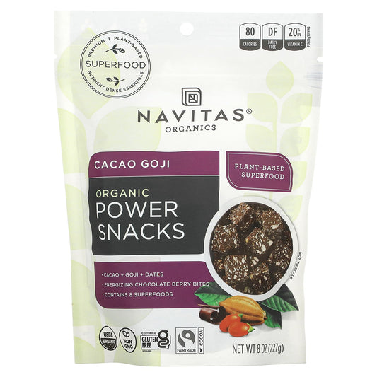 Navitas Organics, Organic Power Snacks, Cacao Goji, 8 oz (227 g) - Image 1