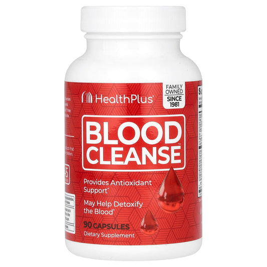 Health Plus Blood Cleanse 90 Capsules, Gluten Free, Antioxidant Support - Image 1