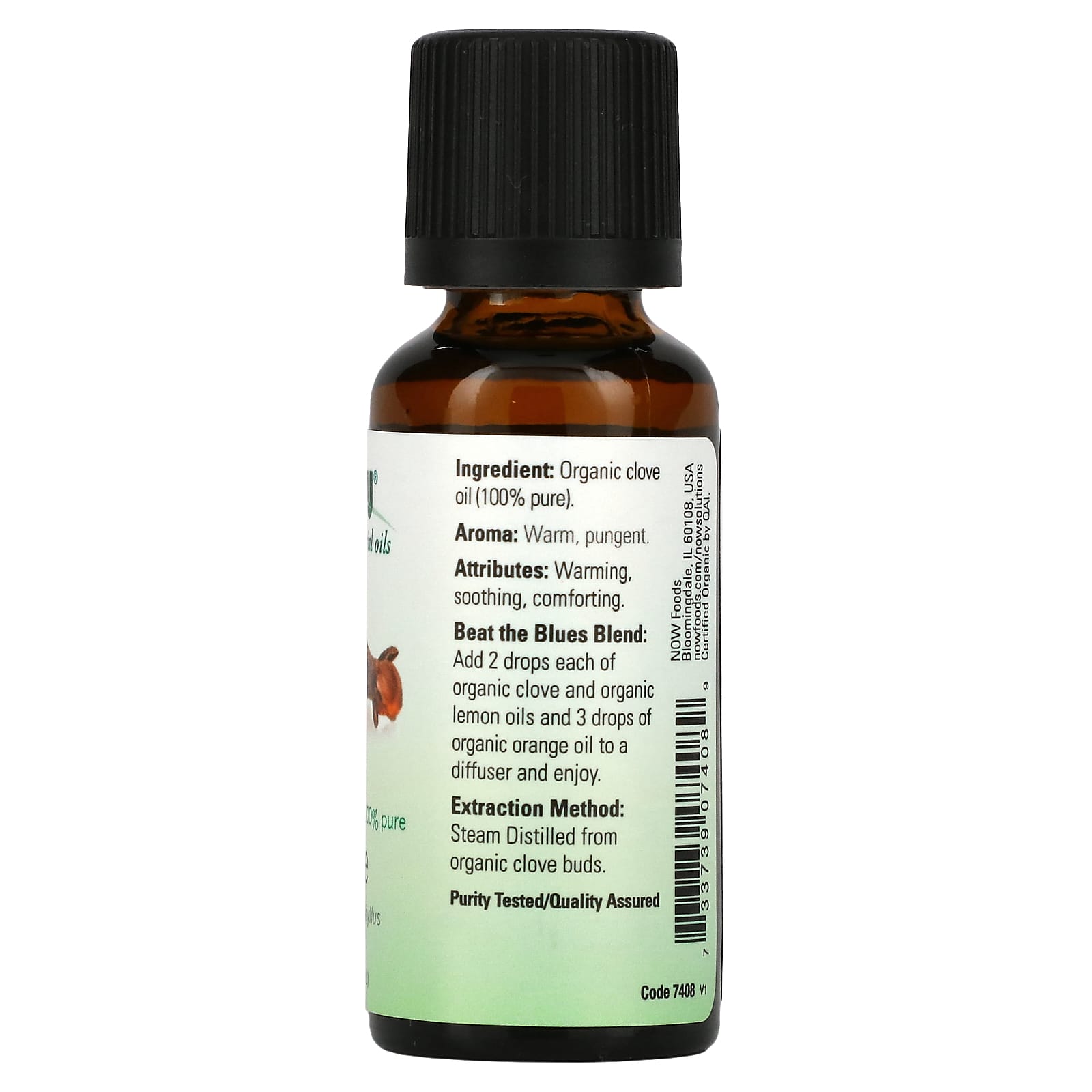 NOW Foods, Organic Essential Oils, Clove, 1 fl oz (30 ml) - Image 2