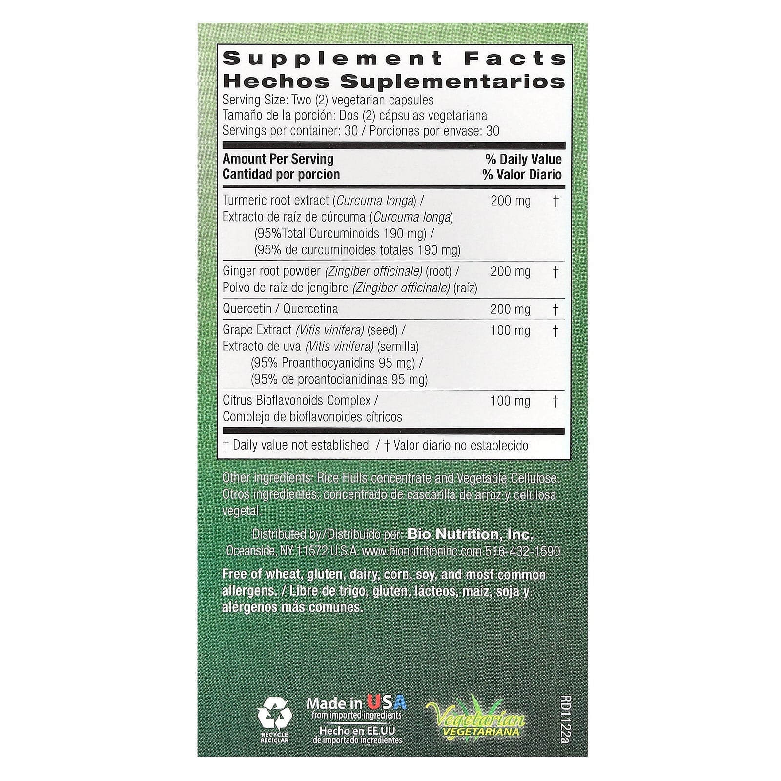 Bio Nutrition Seasonal Wellness for Immune Support | 60 Veg Caps - Image 2