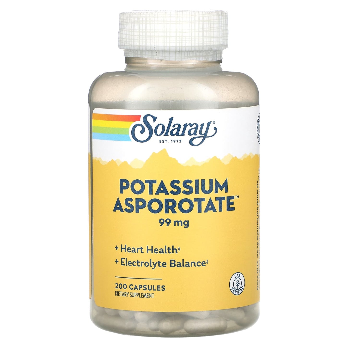 Solaray, Potassium Asporotate, 99 mg, 200 Capsules - Image 1