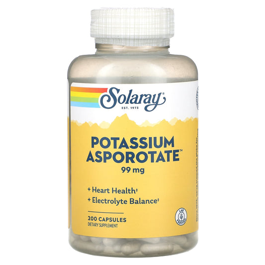 Solaray, Potassium Asporotate, 99 mg, 200 Capsules - Image 1
