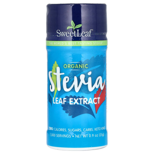 SweetLeaf Stevia, Organic Stevia Leaf Extract, 0.9 oz (25 g) - Image 1
