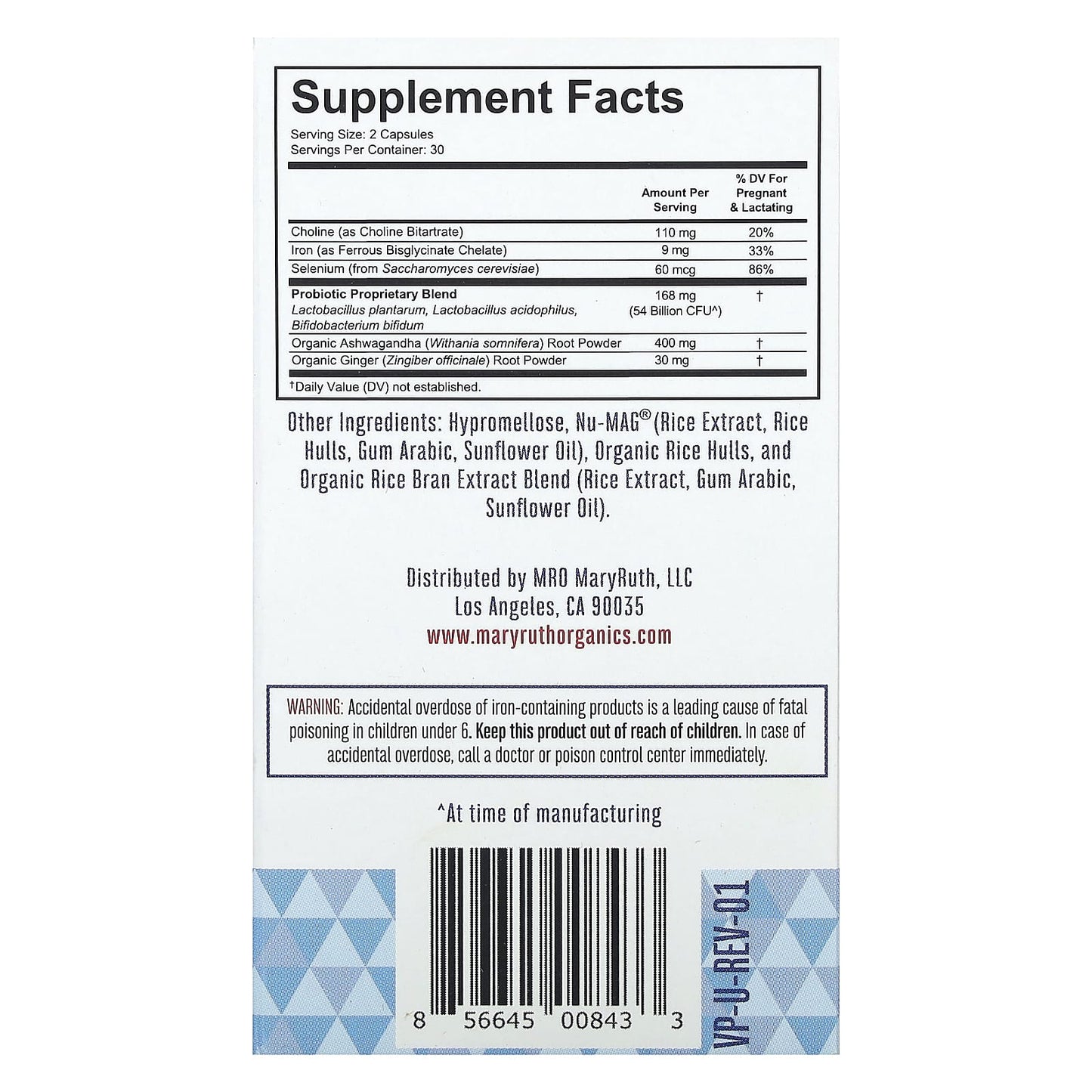 MaryRuth's, Probiotic Postnatal+, 60 Capsules - Image 2