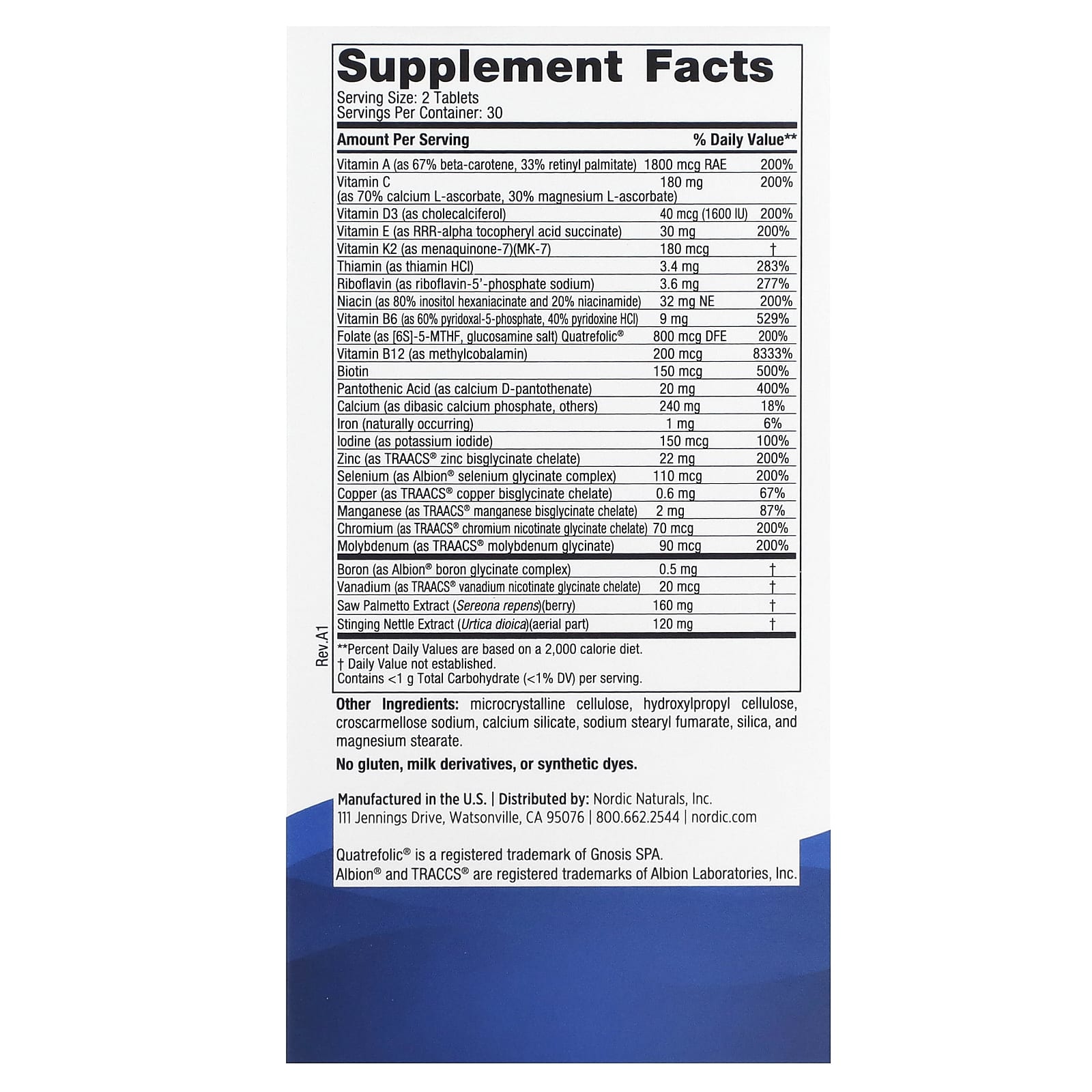 Nordic Naturals, Men's Multivitamin, Extra Strength, 60 Tablets - Image 2