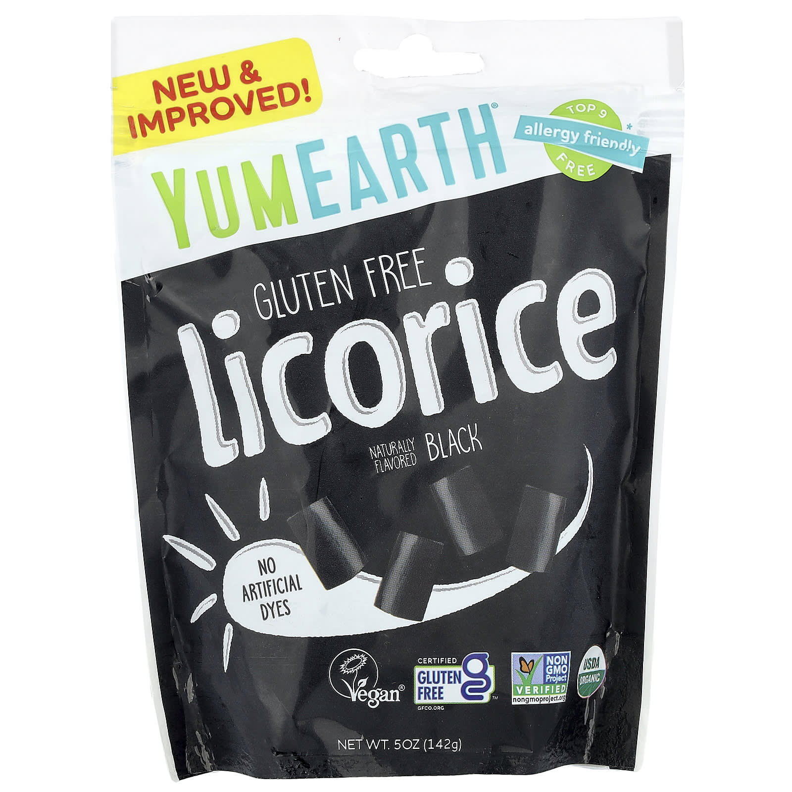 YumEarth, Gluten Free Licorice, Black, 5 oz (142 g) - Image 1