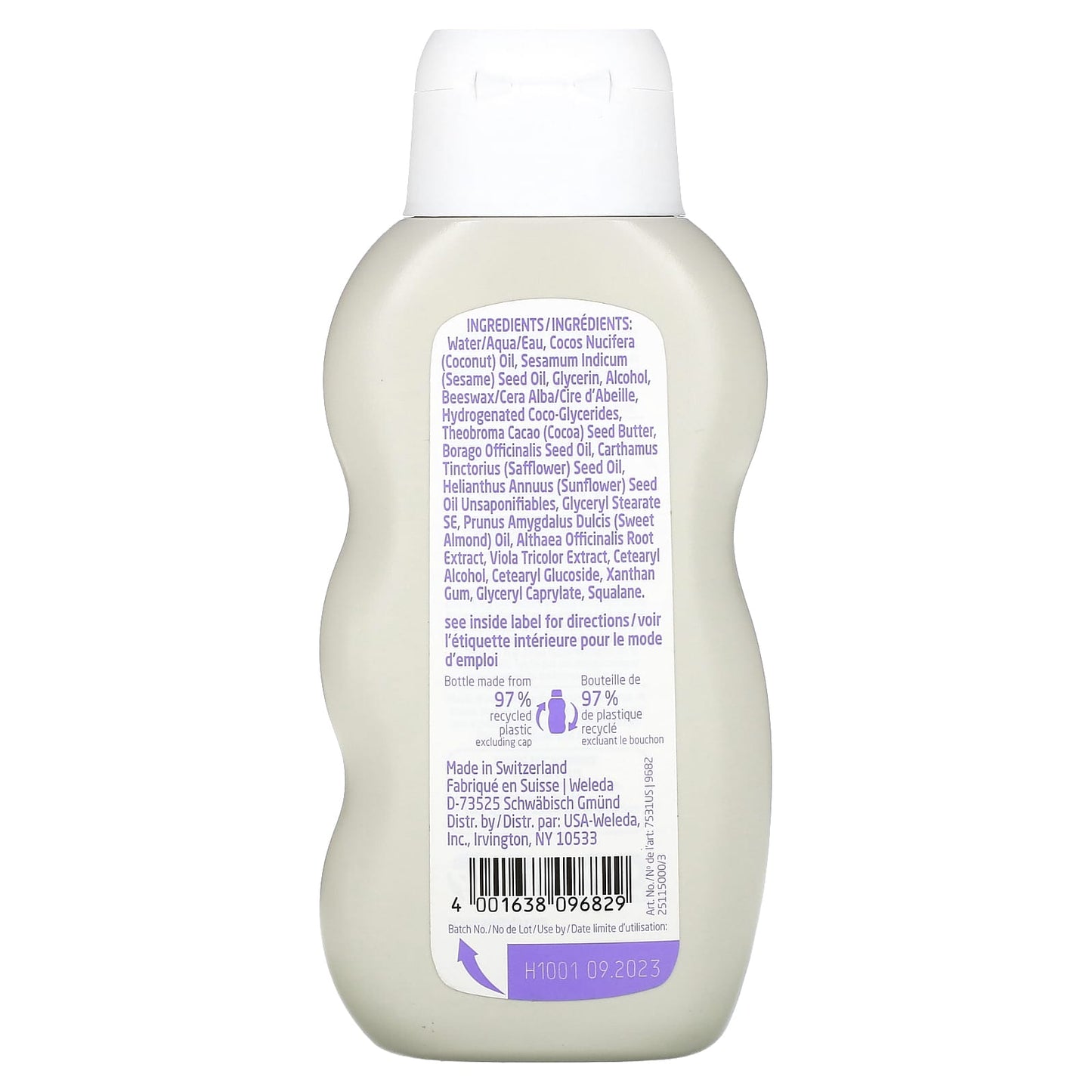 Weleda, Baby, Sensitive Care Body Lotion, White Mallow Extracts, 6.8 fl oz (200 ml) - Image 2