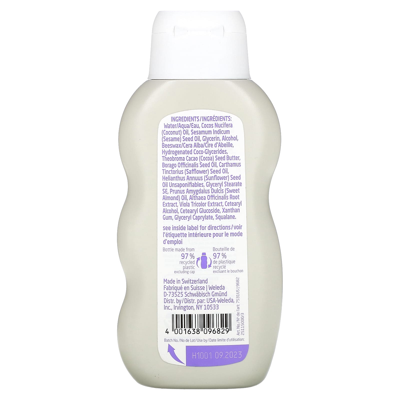 Weleda, Baby, Sensitive Care Body Lotion, White Mallow Extracts, 6.8 fl oz (200 ml) - Image 2