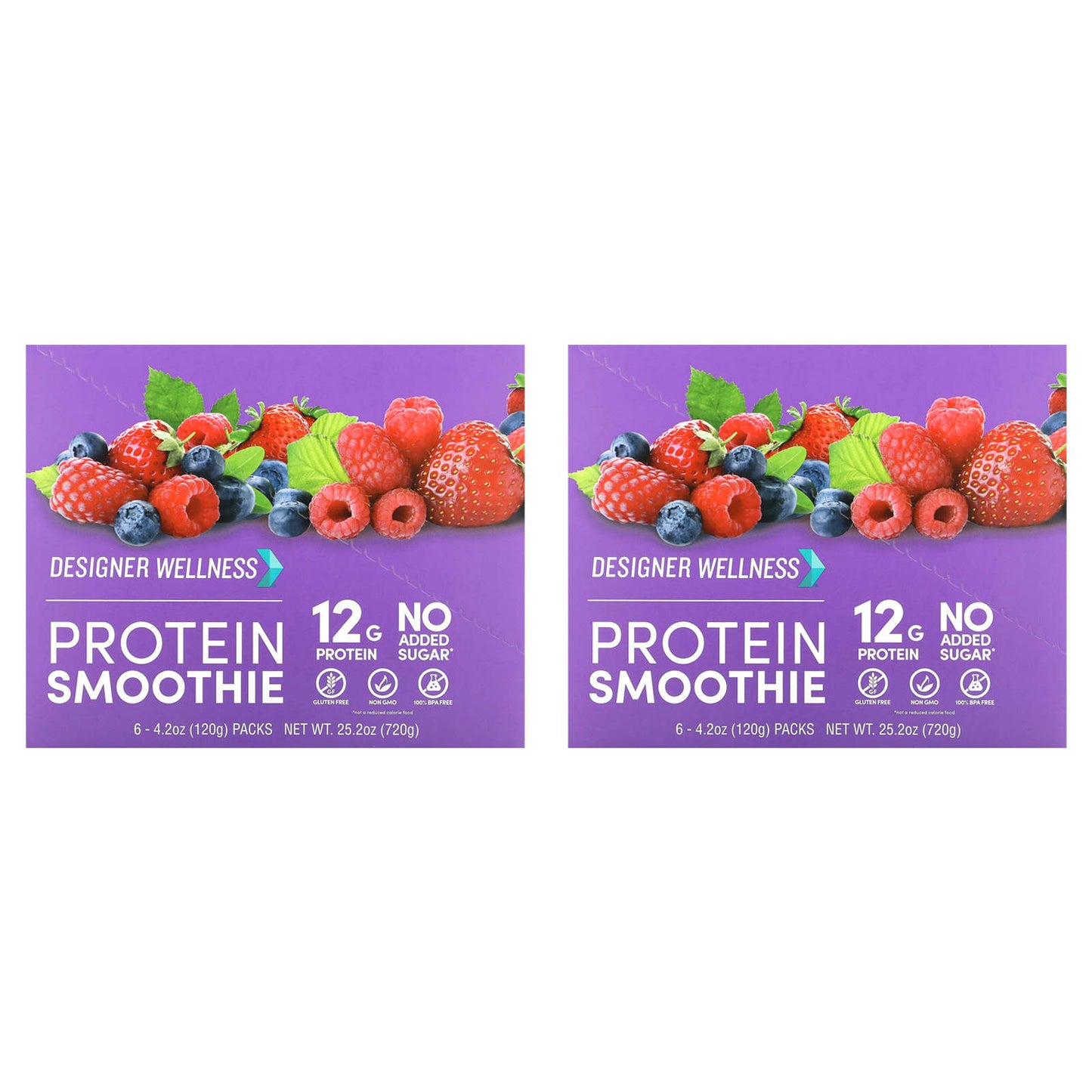 Mixed Berry Protein Smoothie Packs - 12g Protein, Sugar-Free, Gluten-Free - Image 2