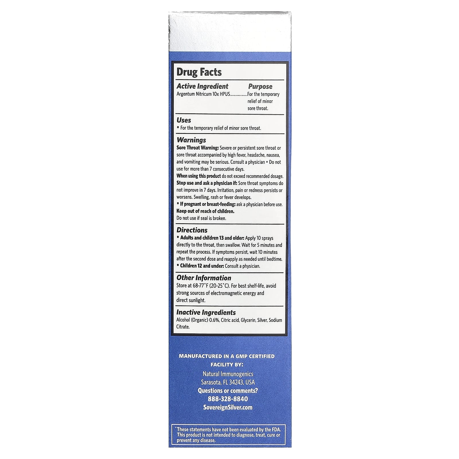 Sovereign Silver, Multi-Symptom Sore Throat Spray, 1 fl oz (29 ml) - Image 2