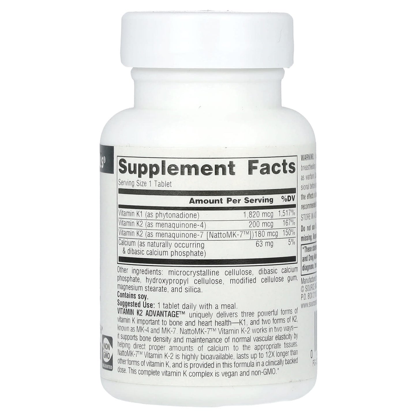 Source Naturals, Vitamin K2, 60 Tablets - Image 2