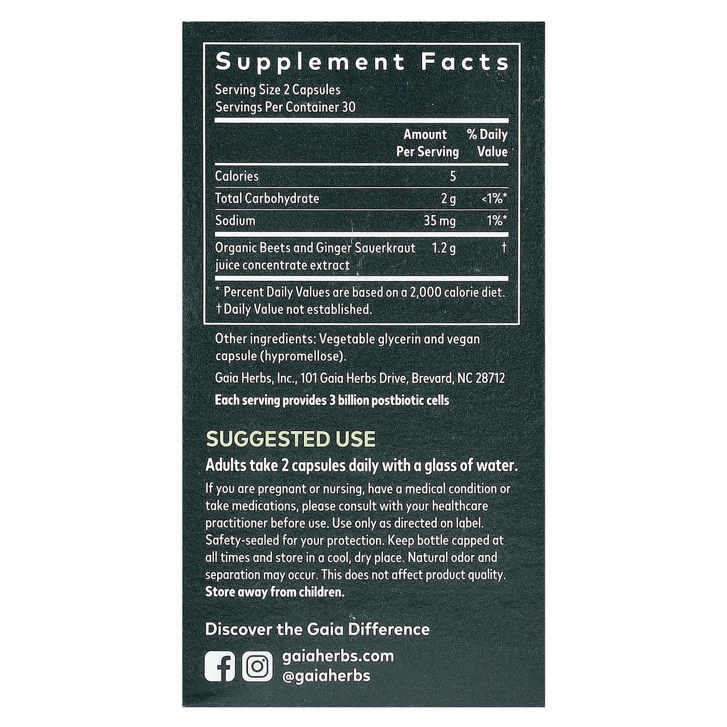 Ginger-Beet Postbiotic by Gaia Herbs for Gut & Heart Health - Image 2