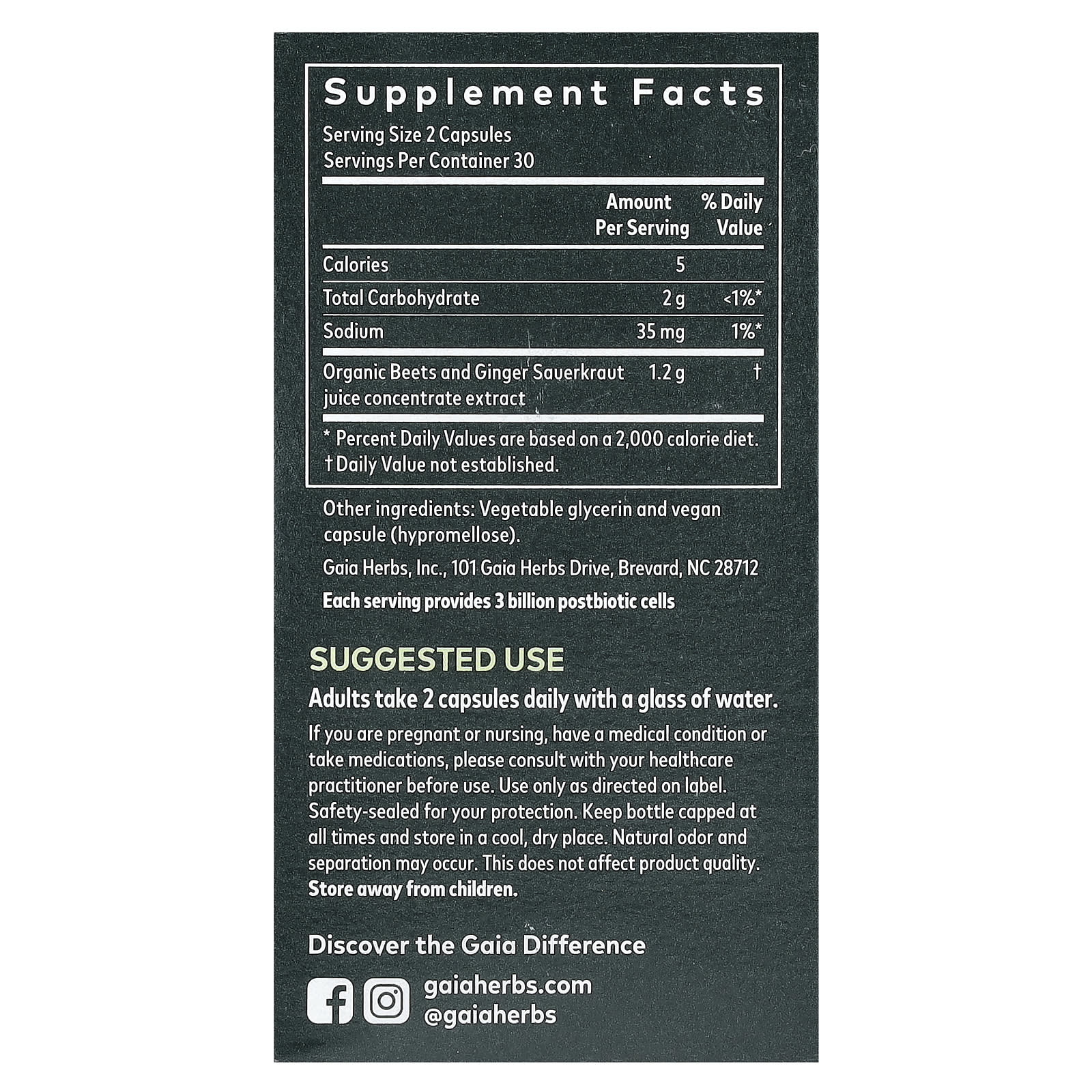 Ginger-Beet Postbiotic by Gaia Herbs for Gut & Heart Health - Image 2