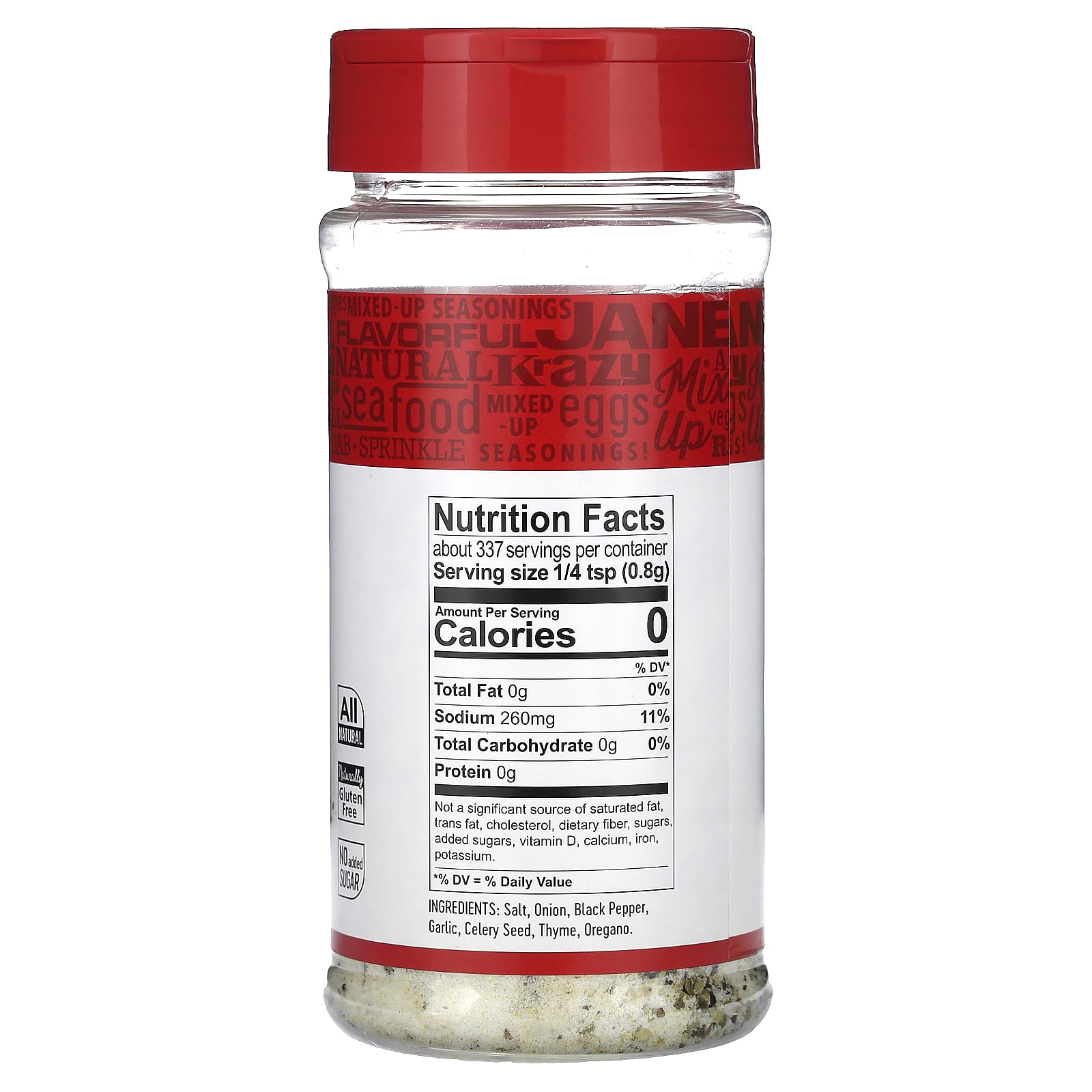 Jane’s Krazy All-Purpose Seasoning Blend, 9.5 oz, No MSG, Kosher - Image 2