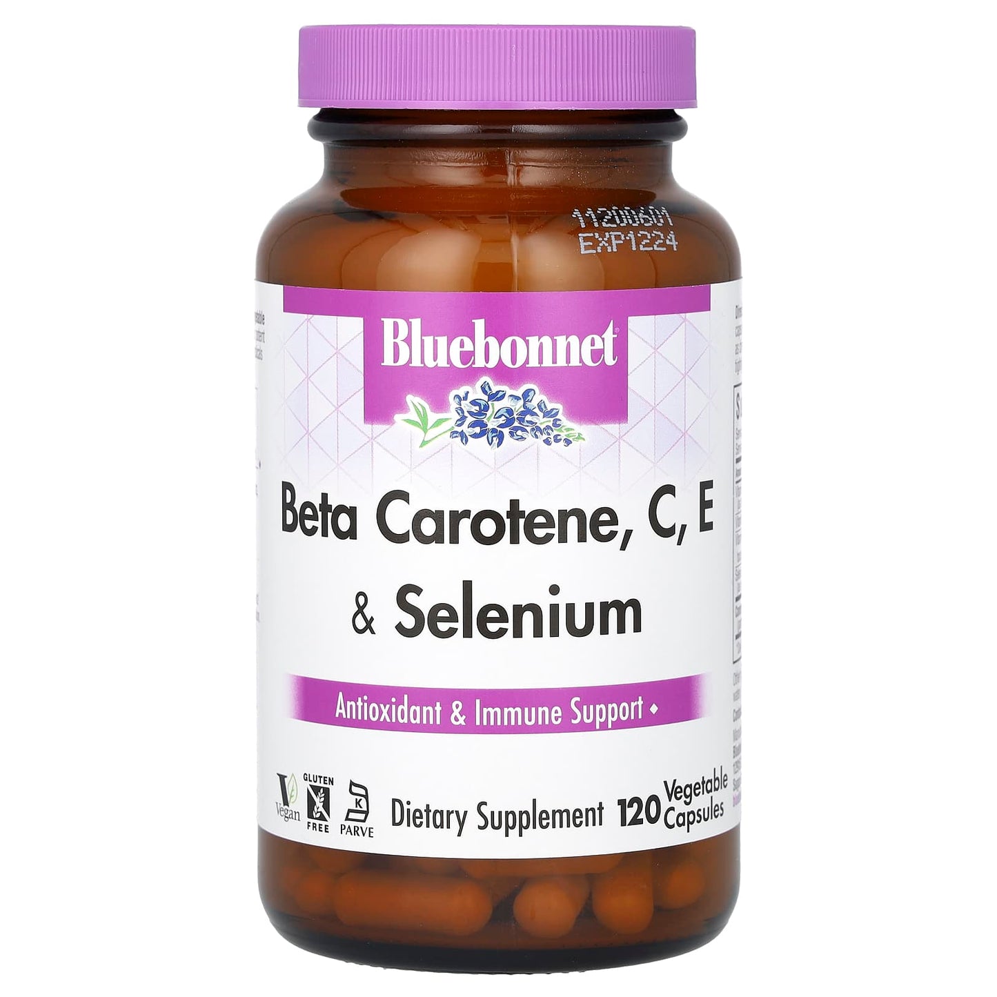 Bluebonnet Nutrition - Beta Carotene, C, E & Selenium - 120 Capsules - Image 1