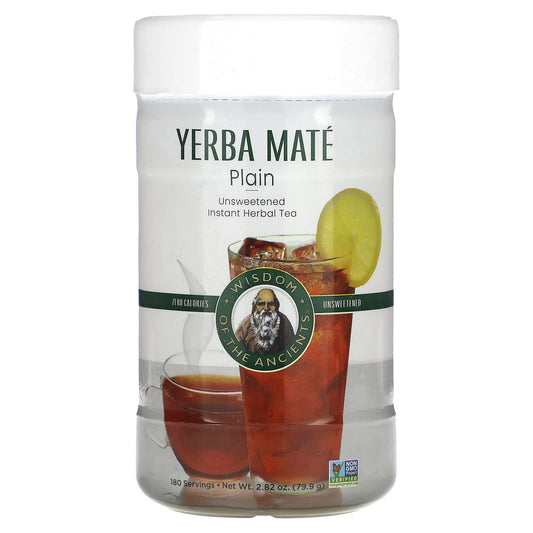 Wisdom Of The Ancient, Yerba Mate Plain, Instant Herbal Tea, Unsweetened, 2.82 oz (79.9 g) - Image 1