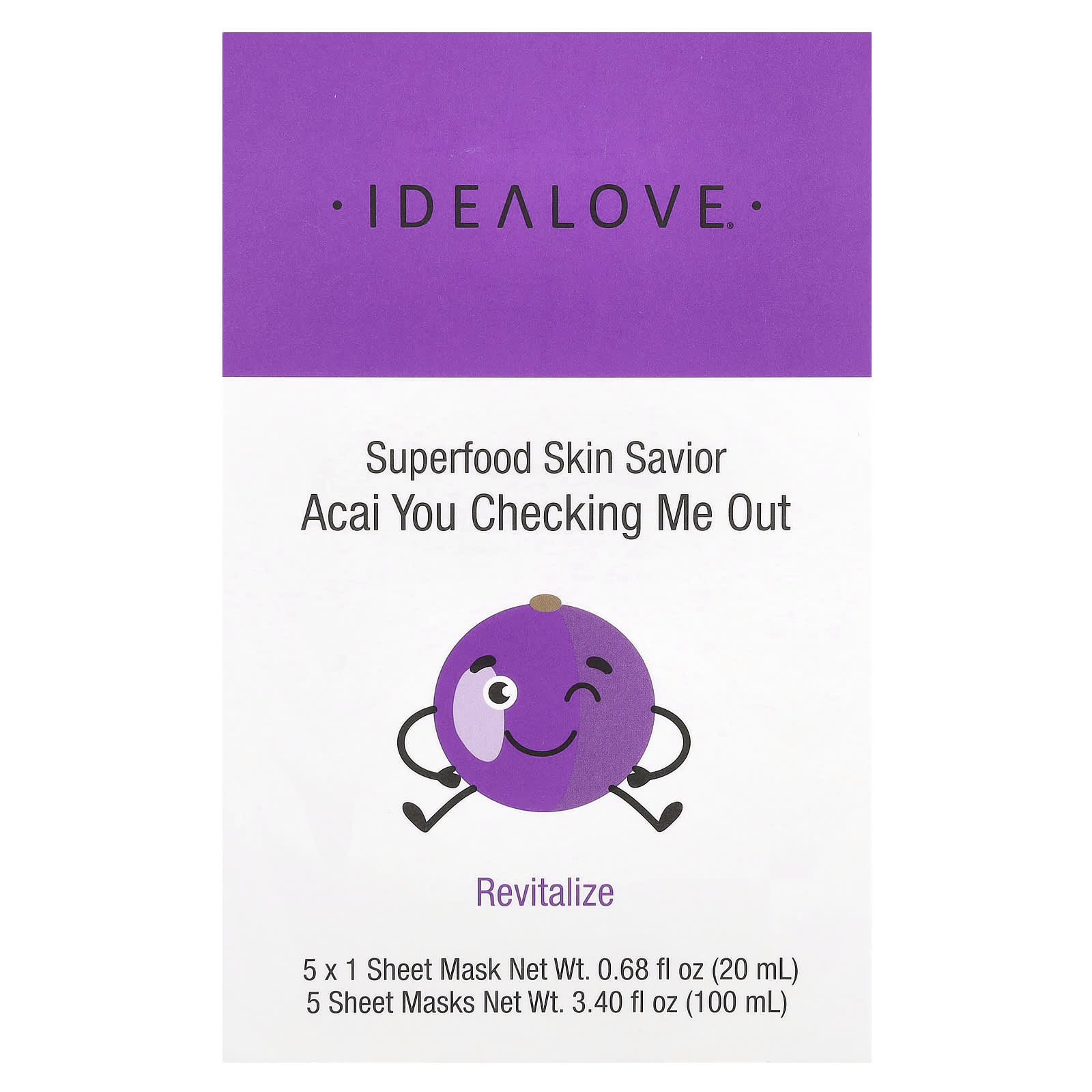 Revitalize Your Skin with Acai Berry Sheet Masks by Idealove - Image 2