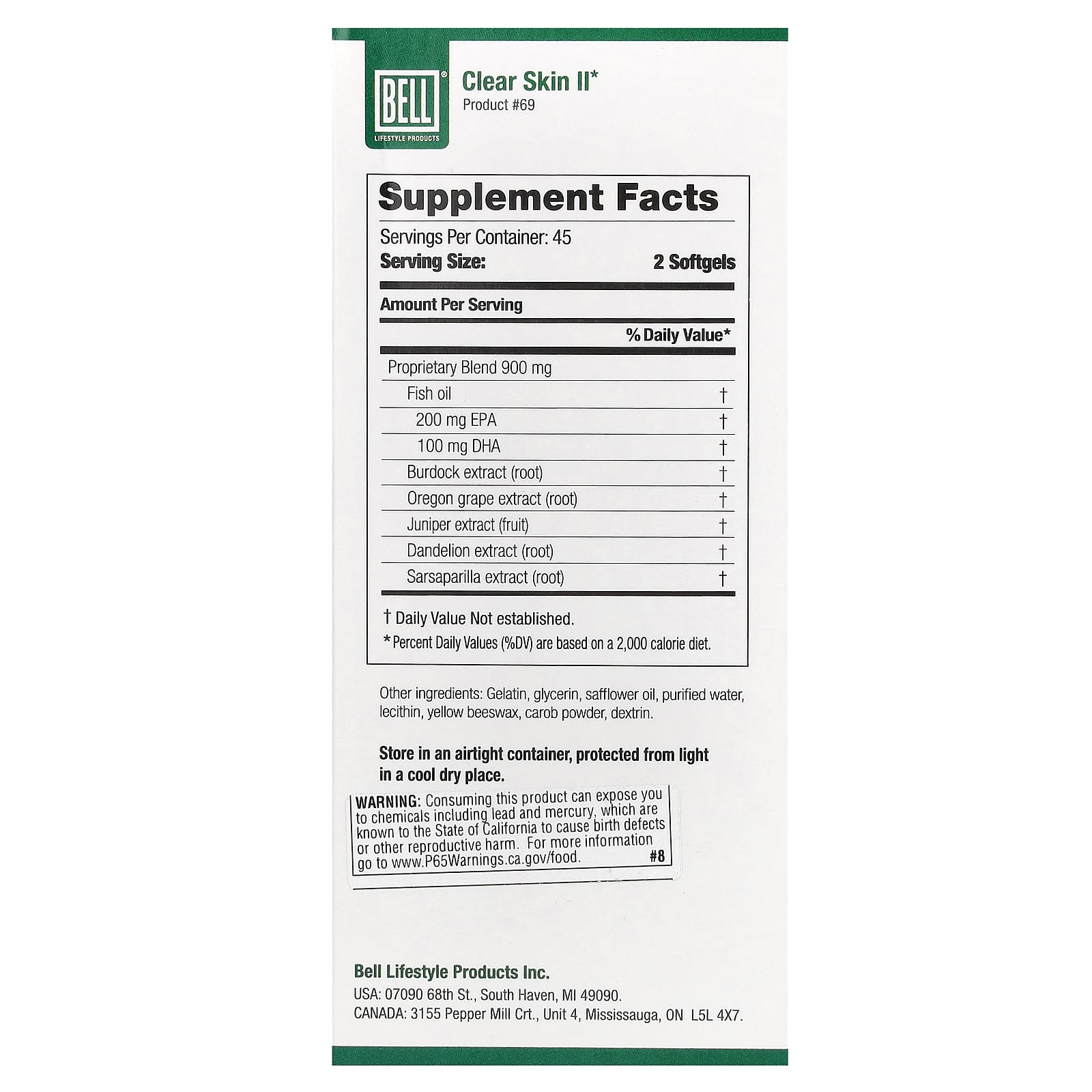 Bell Lifestyle, Clear Skin II, 90 Softgels