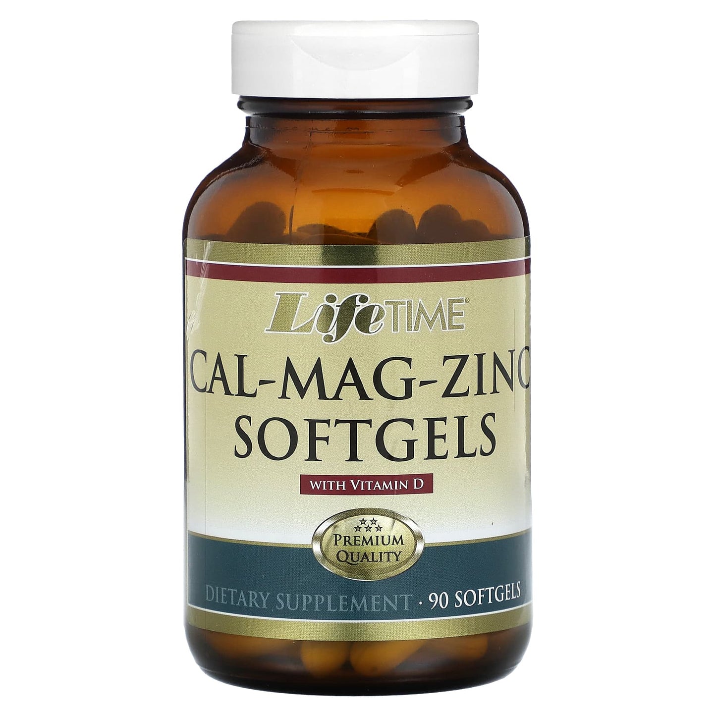 LifeTime Vitamins, Cal-Mag-Zinc with Vitamin D, 90 Softgels - Image 1