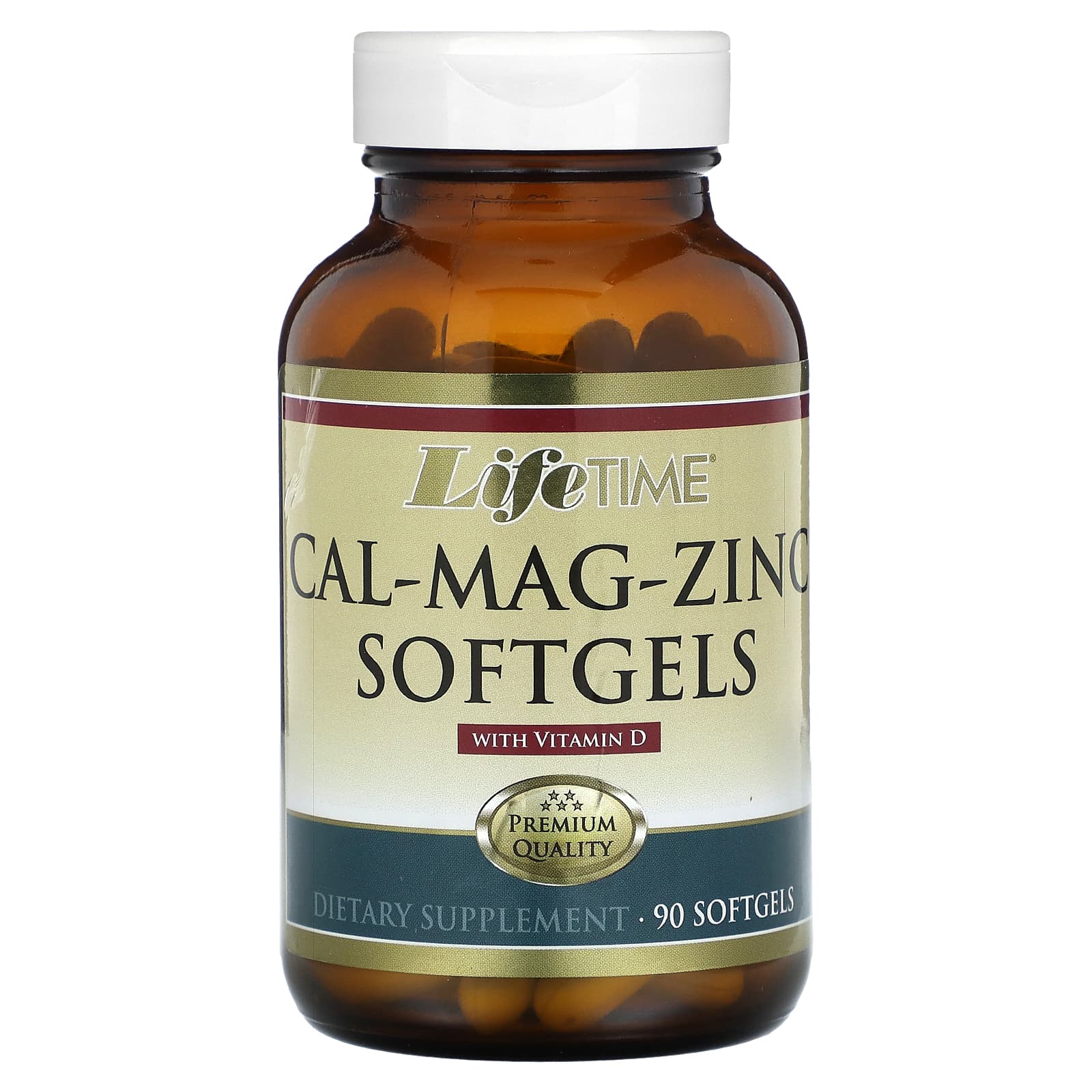 LifeTime Vitamins, Cal-Mag-Zinc with Vitamin D, 90 Softgels - Image 1