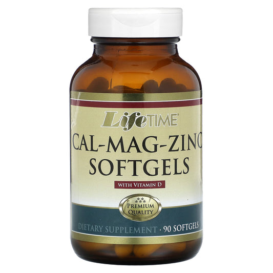 LifeTime Vitamins, Cal-Mag-Zinc with Vitamin D, 90 Softgels - Image 1