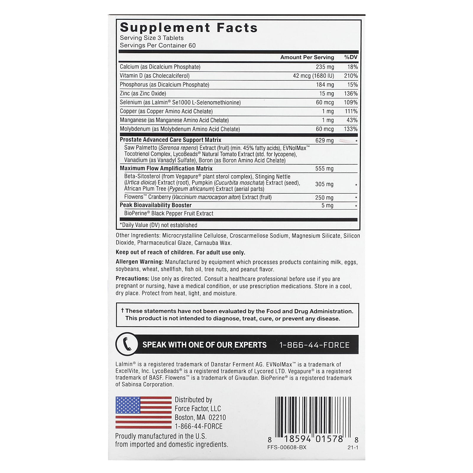 Force Factor Prostate Advanced, 180 Tablets, Prostate Health Supplement - Image 2