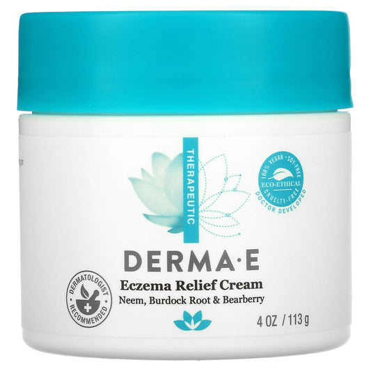 DERMA E Eczema Relief Cream, 4oz - Soothe Dry, Itchy Skin - Image 1
