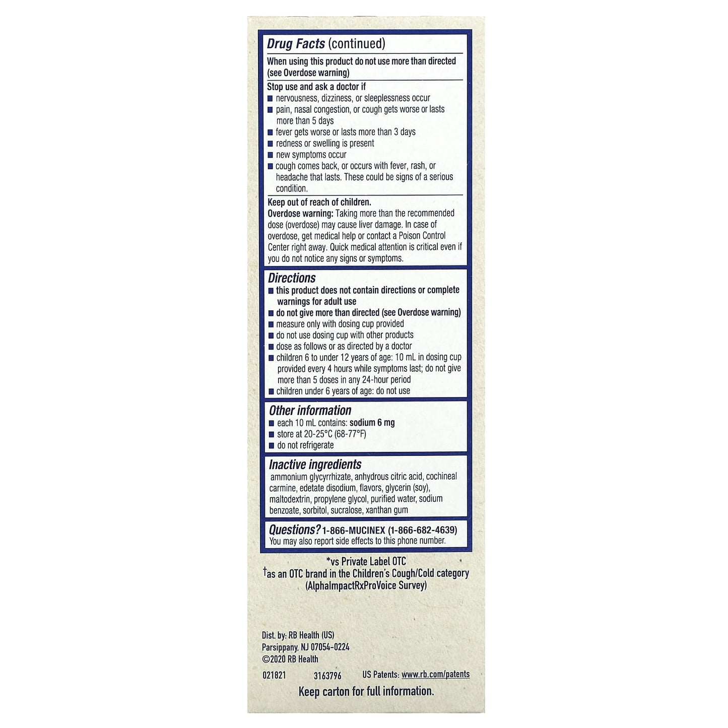 Mucinex, Children's, FreeFrom Multi-Symptom Cold, Flu & Sore Throat, Daytime, Ages 6+ Yrs, Elderberry and Cherry, 4 fl oz (118 ml) - Image 2