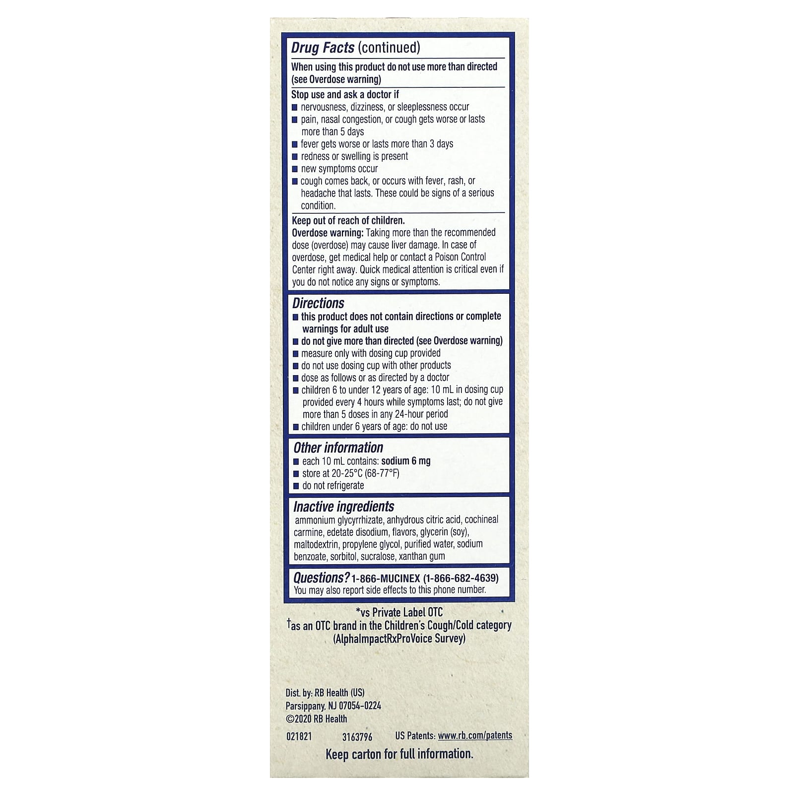 Mucinex, Children's, FreeFrom Multi-Symptom Cold, Flu & Sore Throat, Daytime, Ages 6+ Yrs, Elderberry and Cherry, 4 fl oz (118 ml) - Image 2