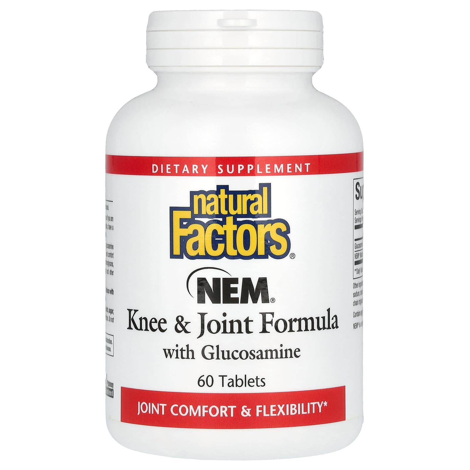Natural Factors, NEM, Knee & Joint Formula with Glucosamine, 60 Tablets - Image 1