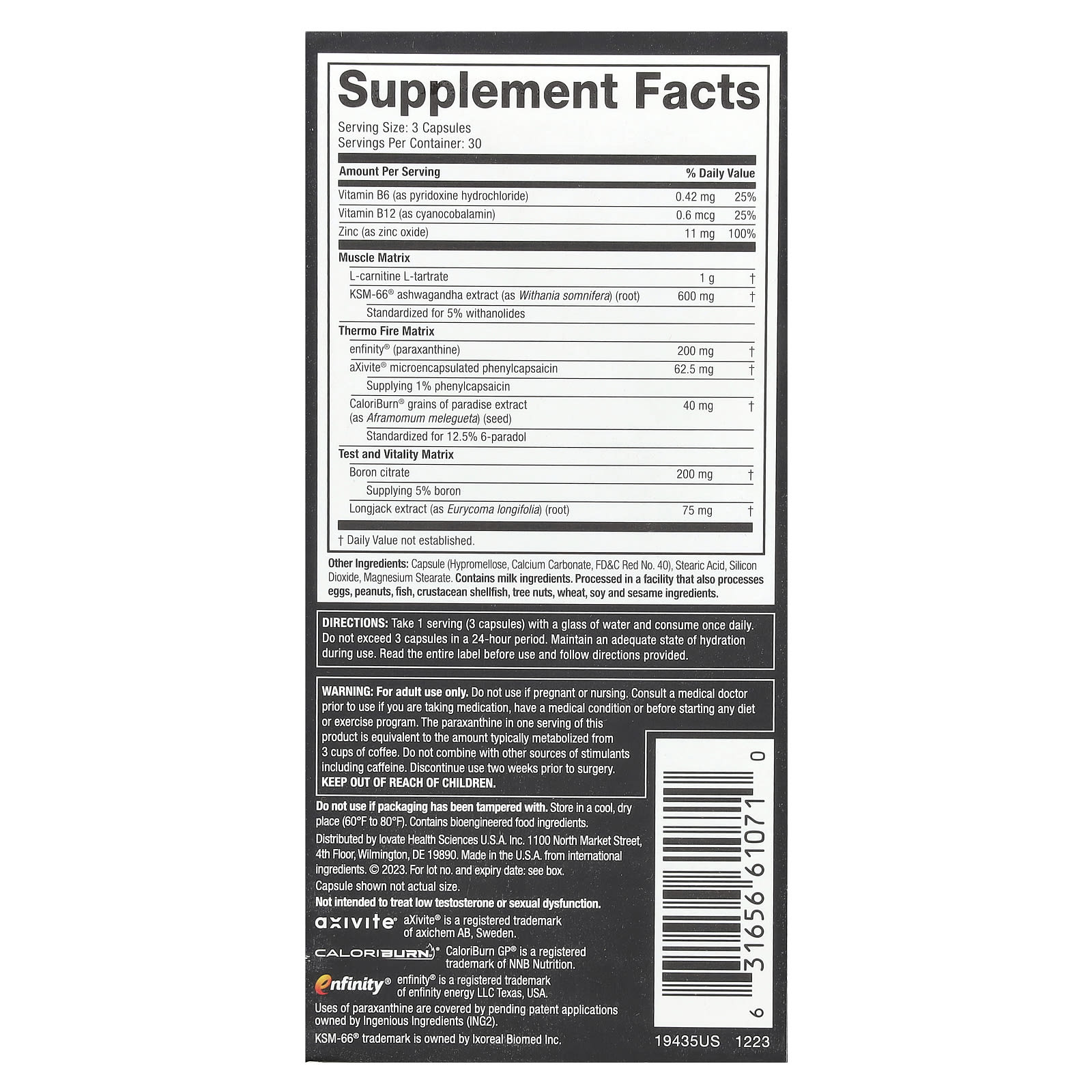 MuscleTech, AlphaTest™ Thermo XTR, 90 Capsules - Image 2
