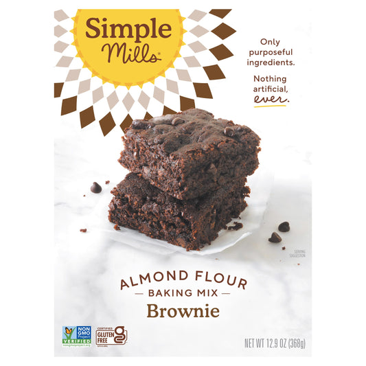 Simple Mills, Almond Flour Baking Mix, Brownie, 12.9 oz (368 g) - Image 1