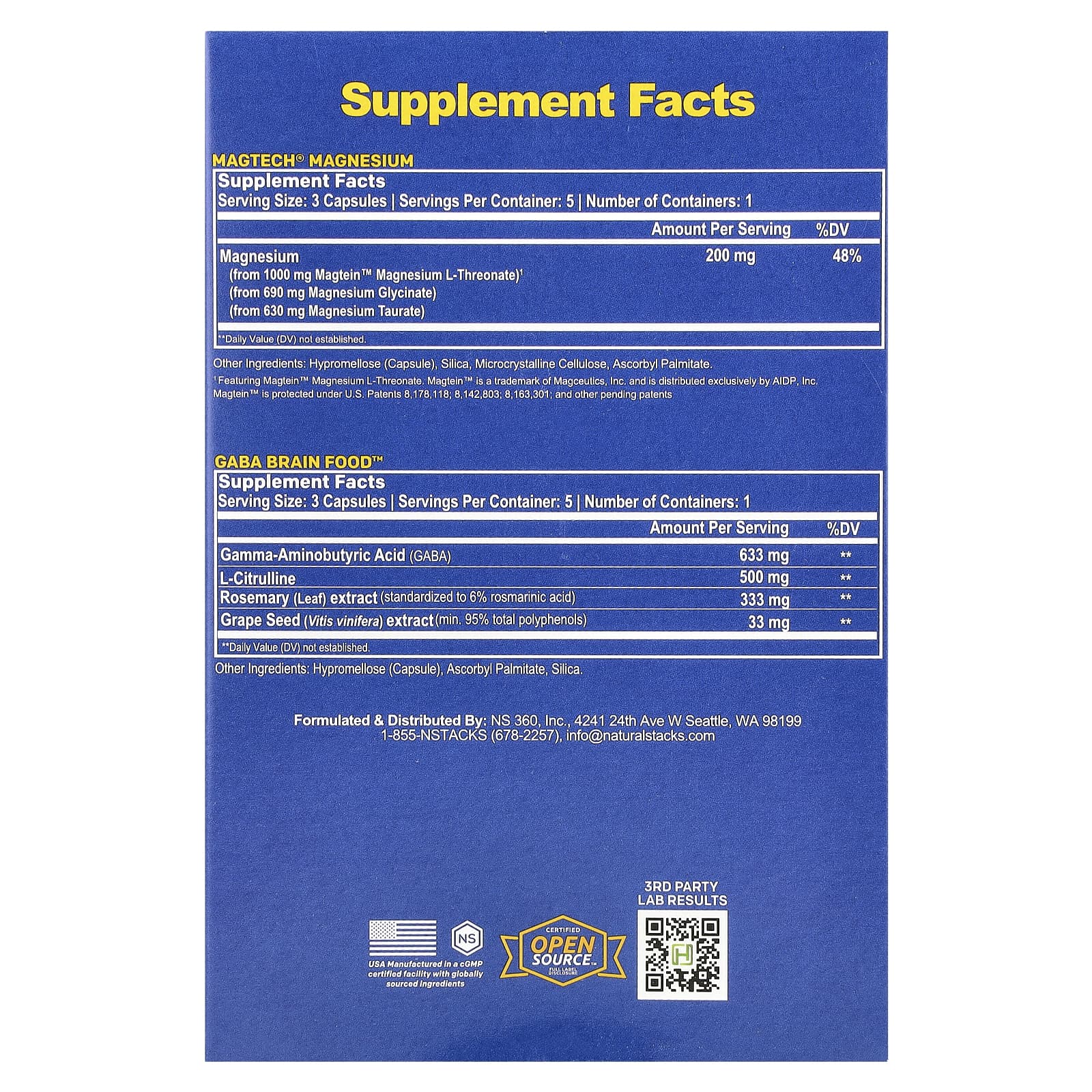 Natural Stacks, Sleep Stack, 2 Bottles, 15 Vegetarian Capsules Each - Image 2