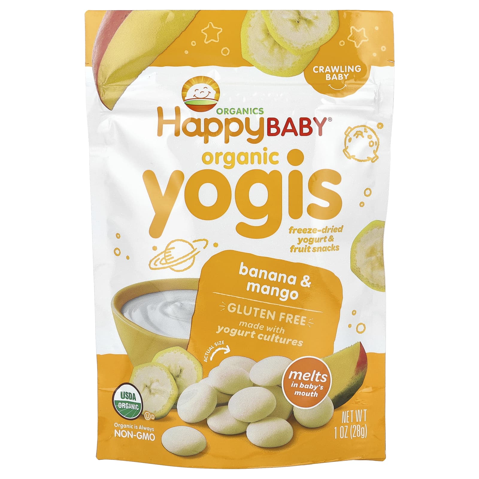 Happy Family Organic Freeze Dried Yogurt & Fruit Snacks for Babies - Image 1