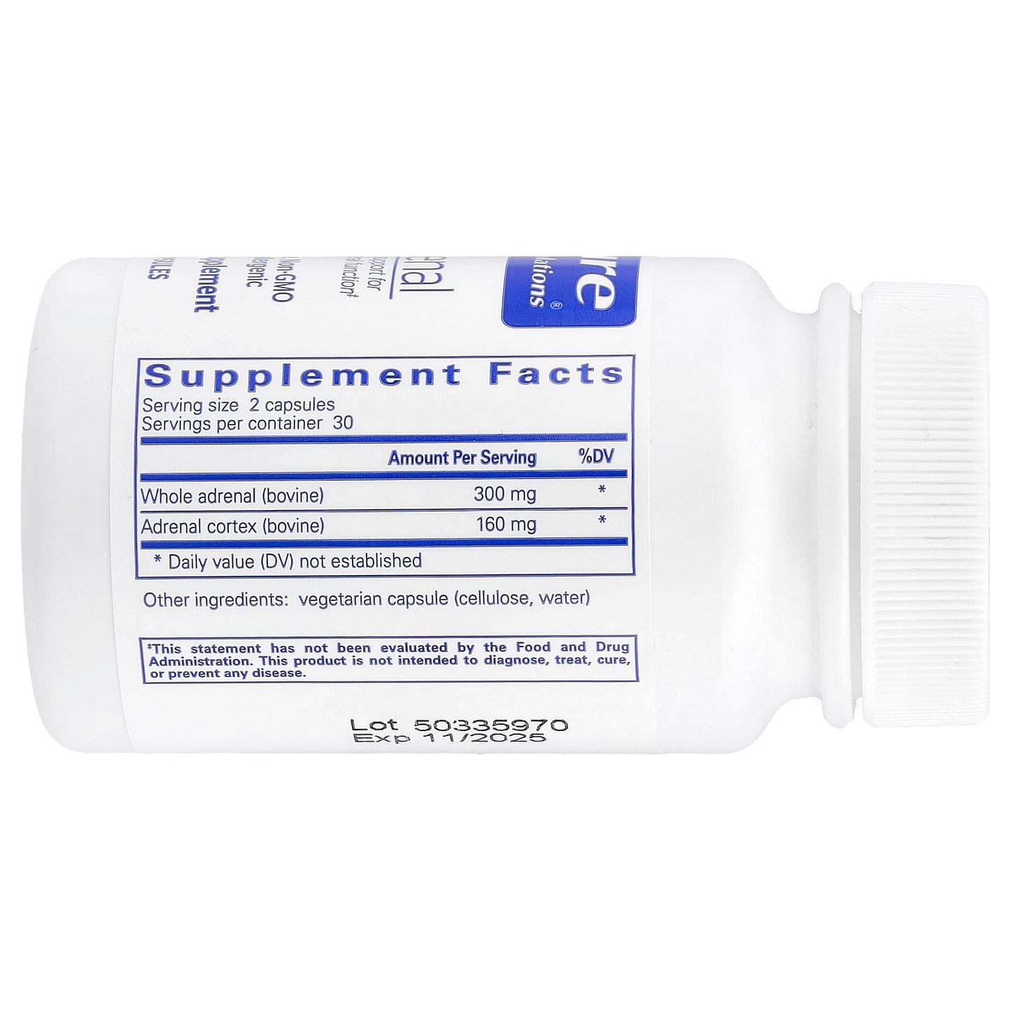 Pure Encapsulations, Adrenal, 60 Capsules - Image 2