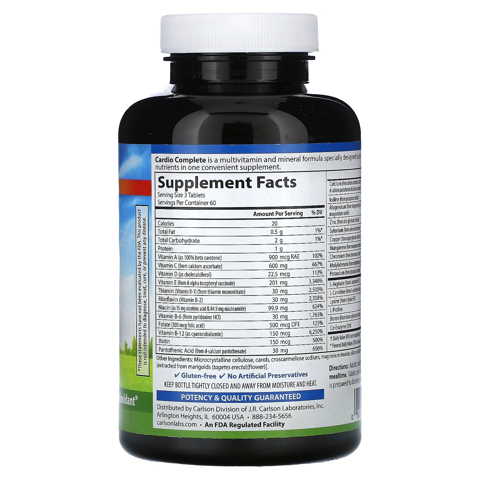  Carlson Cardio Complete Advanced Heart Health Multivitamin, 180 Tablets - Image 2