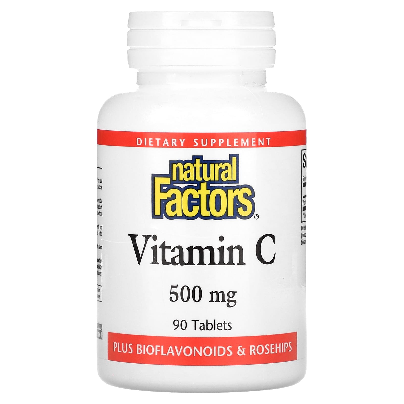 Natural Factors, Vitamin C, 500 mg, 90 Tablets - Image 1