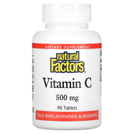 Natural Factors, Vitamin C, 500 mg, 90 Tablets - Image 1