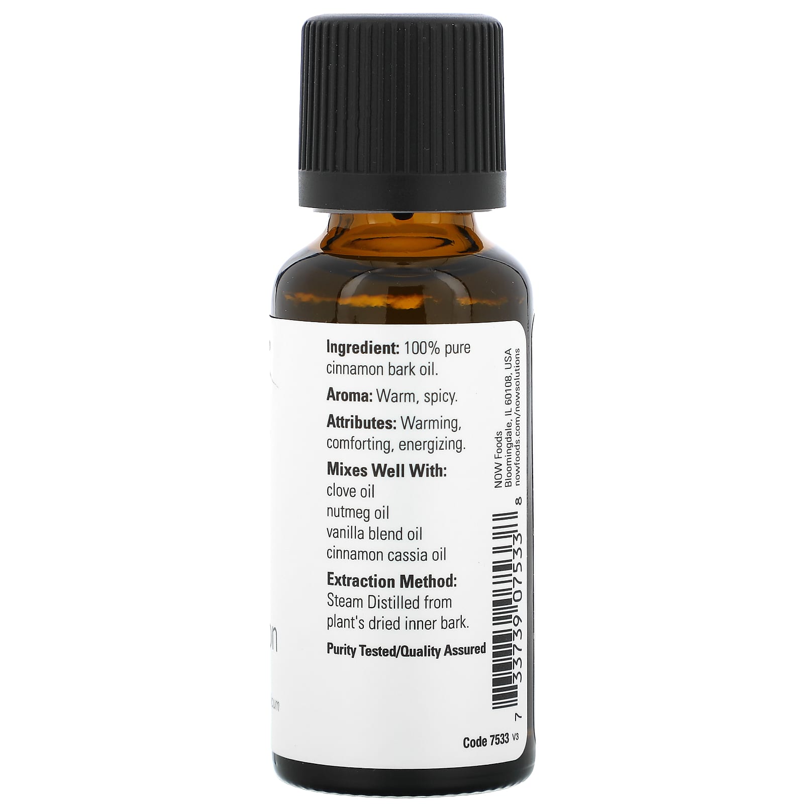 NOW Foods, Essential Oils, Cinnamon Bark, 1 fl oz (30 ml) - Image 2