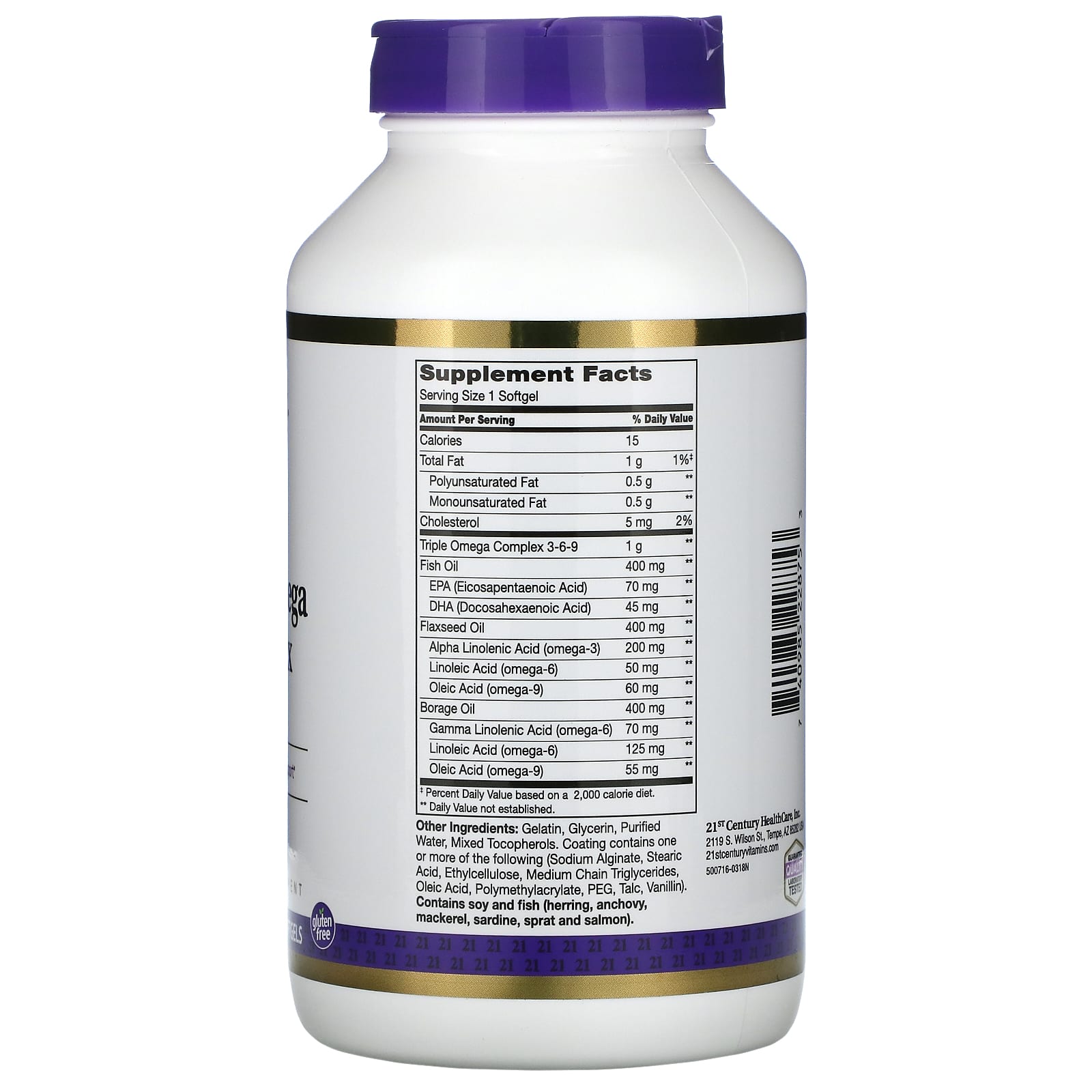 Triple Omega Complex 3-6-9 Heart Health Dietary Supplement - Image 2
