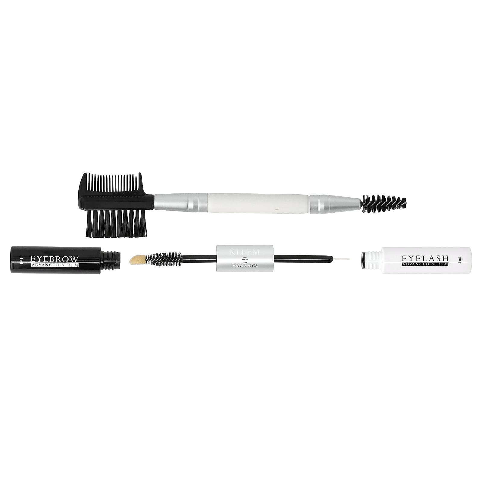 Kleem Organics, Eyelash & Eyebrow, Enhancing Serum Set, 3 Piece Set - Image 1