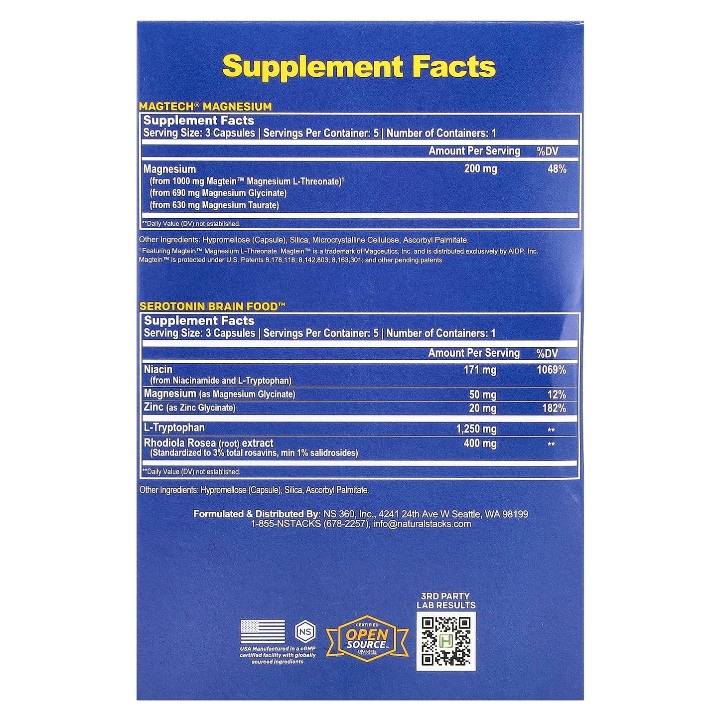Natural Stacks, Mood Stack, 2 Bottles, 15 Vegetarian Capsules Each - Image 2