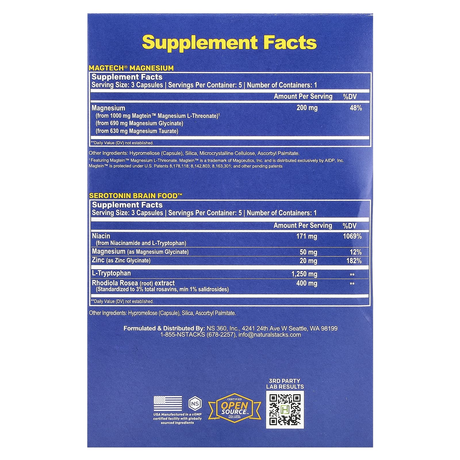 Natural Stacks, Mood Stack, 2 Bottles, 15 Vegetarian Capsules Each - Image 2