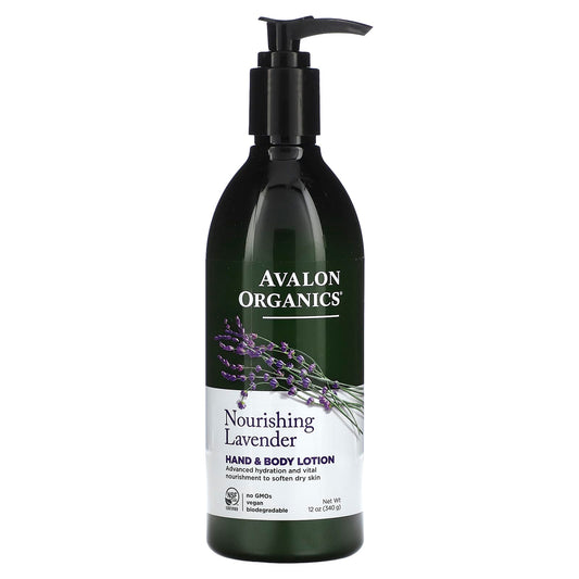 Nourishing Lavender Hand & Body Lotion for Dry Skin, 12 oz - Image 1
